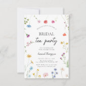 Wildblume Tee Party Brautparty Einladung (Vorderseite)