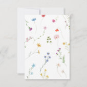 Wildblume Tee Party Brautparty Einladung (Rückseite)