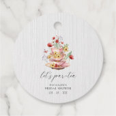 Wildblume Tee Party Brautparty Geschenkanhänger (Rückseite)