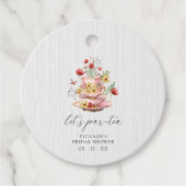 Wildblume Tee Party Brautparty Geschenkanhänger (Vorderseite)