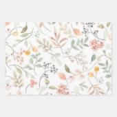 Wildblume Tee Party Brautparty Geschenkpapier Set (Vorderseite 3)