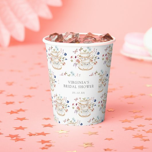 Wildblume Tee Party Brautparty Pappbecher