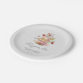 Wildblume Tee Party Brautparty Pappteller (Schrägansicht)