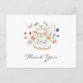 Wildblume Tee Party Brautparty Postkarte (Vorderseite)