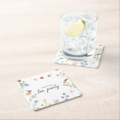 Wildblume Tee Party Brautparty Rechteckiger Pappuntersetzer (Vor Ort)