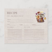 Wildblume Tee Party Brautparty Rezept Karte (Vorderseite)