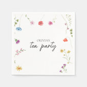 Wildblume Tee Party Brautparty Serviette (Vorderseite)