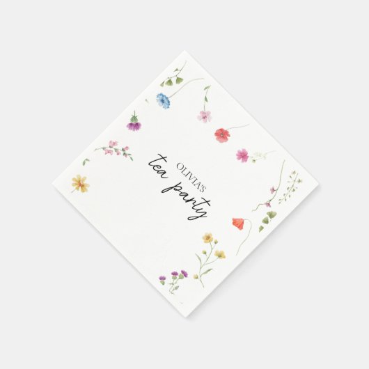 Wildblume Tee Party Brautparty Serviette (Ecke)