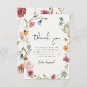 Wildblume Tee Party Danke Karte (Vorne/Hinten)
