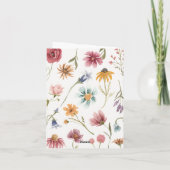 Wildblume Tee Party Danke Karte (Rückseite)