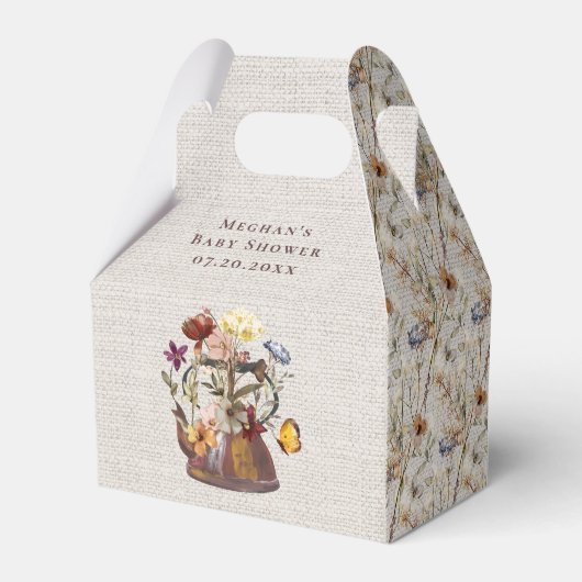 Wildblume Tee Party Dusche Geschenkschachtel (Rückseite)