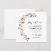 Wildblume Tee Party Garden Baby in Bloom Einladung (Vorne/Hinten)