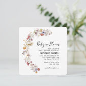 Wildblume Tee Party Garden Baby in Bloom Einladung (Stehend Vorderseite)