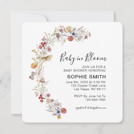 Wildblume Tee Party Garden Baby in Bloom Einladung