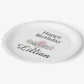 Wildblume Tee Party Geburtstagsflora Teller (Schrägansicht)