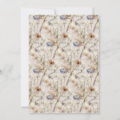 Wildblume Tee Party Kinderdusche Einladung (Rückseite)