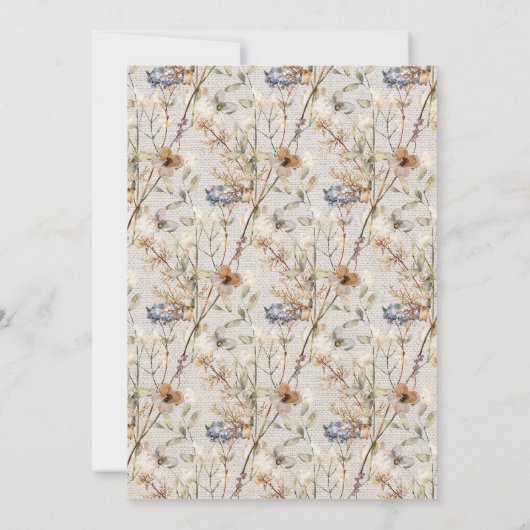 Wildblume Tee Party Kinderdusche Einladung (Rückseite)