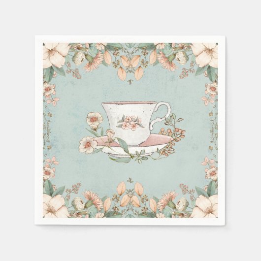 Wildblume Tee Party Napkins Serviette (Vorderseite)