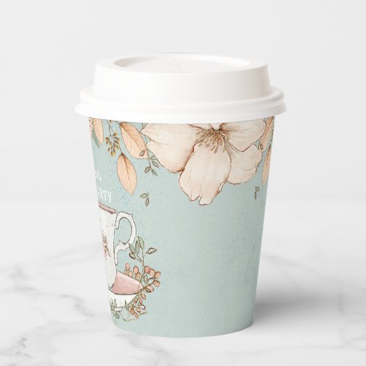 Wildblume Tee Party Paper Cup Pappbecher (Links)