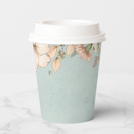 Wildblume Tee Party Paper Cup Pappbecher (Rückseite)