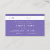 Wildblume Terminkarte (Rückseite)