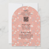 Wildblume Terracotta Alles in einer Kinderdusche Einladung (Rückseite)