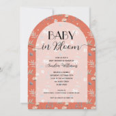 Wildblume Terracotta Alles in einer Kinderdusche Einladung (Vorderseite)