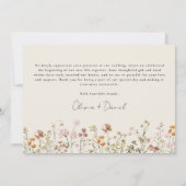 Wildblume Terracotta Beige Boho Wedding Dankeskarte (Rückseite)