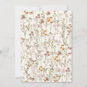 Wildblume Terracotta Botanische Hochzeit Einladung (Rückseite)