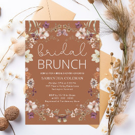 Wildblume Terracotta Bridal Brunch Brautparty Einladung