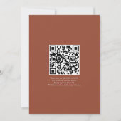 Wildblume Terracotta Floral Boho Wedding QR Code Einladung (Rückseite)