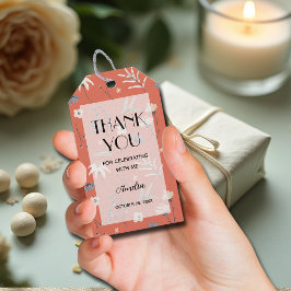 Wildblume Terracotta Kinderdusche Vielen Dank für  Geschenkanhänger