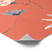 Wildblume Terracotta Kinderdusche Willkommen Poster (Ecke)