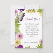 Wildblume Thema Danke Karte (Vorderseite)