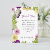 Wildblume Thema Danke Karte (Stehend Vorderseite)