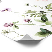 Wildblume Thema Foto Meilenstein Unterzeichnung Poster (Ecke)