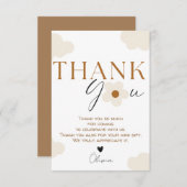 Wildblume Thema Mädchen Geburtstag Dankeskarte (Vorne/Hinten)