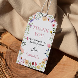 Wildblume Thema Vielen Dank Tag Geschenkanhänger