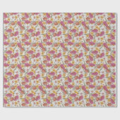 Wildblume Theme Girl Birthday Geschenkpapier (Flach)