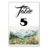 Wildblume Tischnummer (Vorderseite)