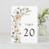 Wildblume Tischnummer (Stehend Vorderseite)