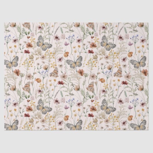 Wildblume Tissue Paper Seidenpapier (Vorderseite)