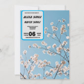 Wildblume-Torfhochzeit Einladung, Hübsches Bett Einladung (Vorderseite)