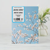 Wildblume-Torfhochzeit Einladung, Hübsches Bett Einladung (Stehend Vorderseite)