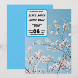 Wildblume-Torfhochzeit Einladung, Hübsches Bett Einladung