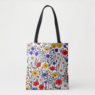 Wildblume Tote Bag Tasche