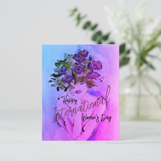 Wildblume träumt Flachnotierkarte (Stehend Vorderseite)