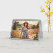 Wildblume träumt Frauenkarte Karte (Gelbe Blume)