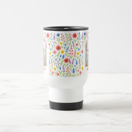 Wildblume Travel Mug - "Wir Liebe Dir Mama" Reisebecher (Mittel)