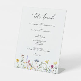 Wildblume Trinken wir Bar Sockelschild